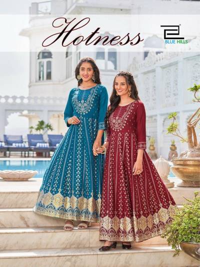 Hotness By Blue Hills Fancy Rayon Anarkali Gown  Collection